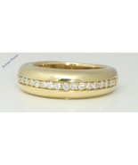 18k Yellow Gold Round domed diamond wedding band (0.25 Ct H VS Clarity)
 - £1,122.00 GBP