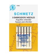 SCHMETZ Embroidery (130/705 H-E) Household Sewing Machine Needles - Card... - £10.94 GBP