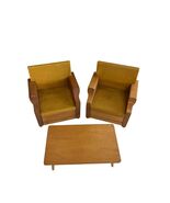 Vintage Strombecker 1:12 Dollhouse Furniture Set Mid Century Chairs Coff... - $72.00