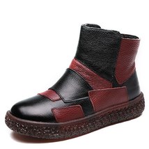 DRKANOL Winter Women Snow Boots Genuine Leather Warm Plush Ankle Boots For Women - £55.48 GBP