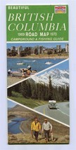 Beautiful British Columbia 1969 1970 Road Map Campground &amp; Fishing Guide - £9.57 GBP