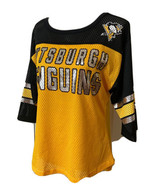 Pittsburgh Penguins NHL Hockey Mesh Shirt Sz M Women&#39;s Top GIII 4Her Car... - $481.36 MXN