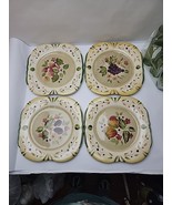 Set 4 Square Pasta Bowl Plate Certified International Pamela Gladding La... - $58.46 CAD