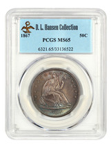 1867 50c PCGS MS65 ex: D.L. Hansen - $8,810.03