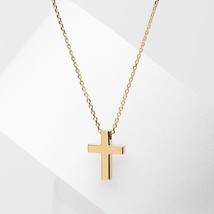 Dainty Cross Necklacein 14k Gold/Tiny Cross Necklace/Christian Necklace - £186.25 GBP