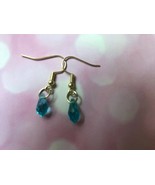 Earrings Drop, Celestial Crystal, aqua blue, 11 x 6 mm faceted teardrop - £12.52 GBP