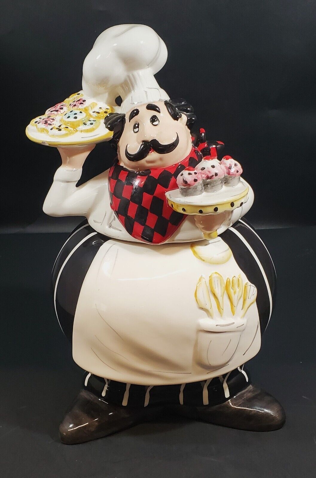 Primary image for Cookie Jar italian Pastry Chef Fat By American Atelier Boun Appetito Vintage