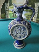 Compatible with Antique Reinhold Hanke Westerwald Round JUG Stoneware Bluegrey S - $392.97