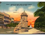 Avienda Del Puerto Street View Havana Cuba Linen Postcard I20 - $2.92