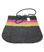 Universal Thread Goods Co Black Woven Large Beach Tote Bag Shoulder Stri... - £21.57 GBP