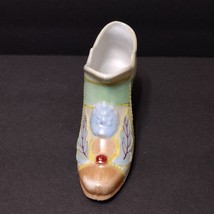Miniature Lusterware Shoe Planter, Vintage Made in Japan, Ceramic Colorful Pump image 2