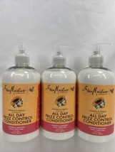 (3) Shea Moisture All Day Frizz Control Conditioner Soften Smooth Wavy Curly13oz - £15.80 GBP