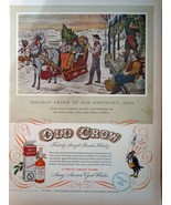 Old Crow Holiday Cheer Magazine Advertising Print Ad Art 1952 - $5.99