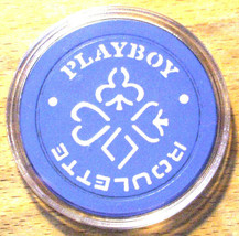 (1) PLAYBOY CASINO ROULETTE CHIP - ATLANTIC CITY, NEW JERSEY - Blue - 1981 - £9.41 GBP