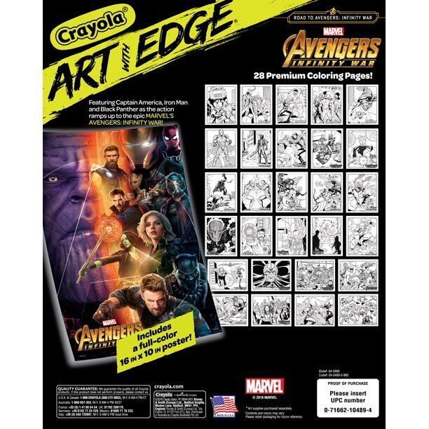 Marvel Avengers Crayola Art With Edge Coloring Book, 28 Pages(Paperback) Item image 4