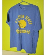 NBA T-Shirt Men&#39;s Casual Blue Short Sleeve Golden State Warriors Graphic... - $20.78