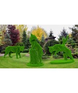 Outdoor Bobcat Topiary Green Figures covered in Artificial Grass Sculptures - $4,400.00