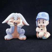 Ceramic Elmer Fudd and Bugs Bunny figurines Evan K Shaw Warner Brothers c1947 - $72.57