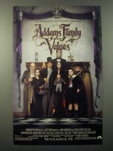 1994 Adams Family Values Movie Ad - The family just got a little stranger - £14.48 GBP