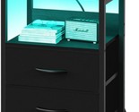 Yoobure Nightstand With Charging Station: Bedside Tables With Usb Ports And - £54.24 GBP