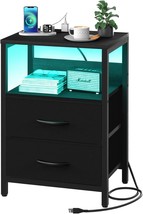 Yoobure Nightstand With Charging Station: Bedside Tables With Usb Ports And - £54.22 GBP