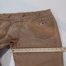 Carhartt Relaxed Fit Straight Leg Men's Khaki Cotton Jeans Size 38×32 image 15
