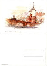 One(1) Germany Baden-Württemberg Heidelberg Arch Bridge Castle Palace Postcard - £7.34 GBP