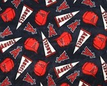 Fleece Los Angeles Angels of Anaheim MLB Baseball Fabric Print BTY s6523bf - £10.32 GBP