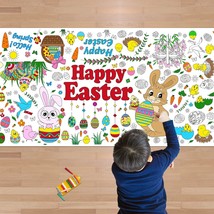 Easter Giant Coloring Poster Tablecloth Easter Crafts for Kids 30 x 72 I... - $20.95