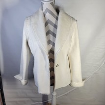 Womans White House Black Market Faux Suede 2 Button jacket Size Medium - $34.67