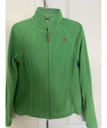 Lilly Pulitzer Micro Polar Fleece Full Zip Jacket Green Medium - £11.99 GBP