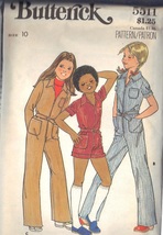 BUTTERICK PATTERN 5511 SIZE 10 FOR GIRLS&#39; JUMPSUIT IN 3 VARIATIONS UNCUT #2 - $3.00