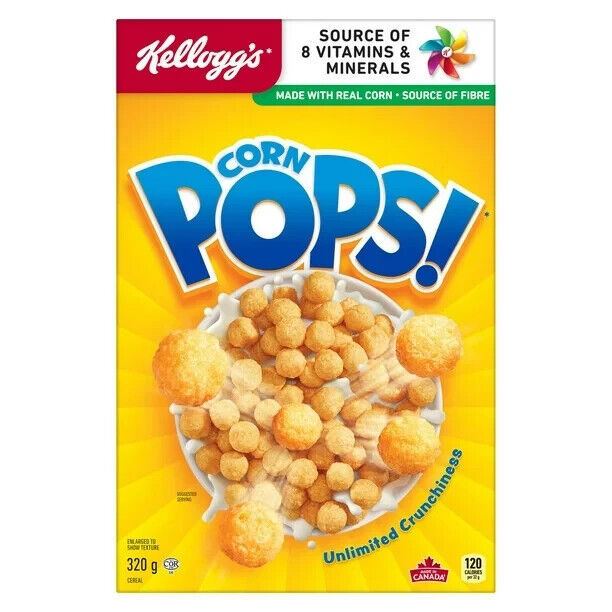 3 Boxes Of Kellogg's Corn Pops Cereals 435g each Canadian Version - $33.87
