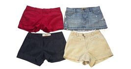 Lot of 4 Women’s Shorts &amp; Skirt – Hollister Denim, Gap, Bayo, Red Size Mix - $19.79