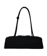 ALBERINI Double Handle Modern Suede Black Shoulder Long Tote Bag - $3,782.36 MXN+