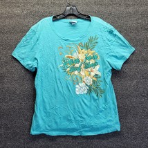 Ron Jon Surf Shop Blue Floral Tshirt Womens XL - £9.83 GBP