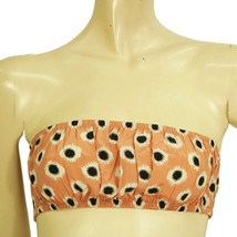 ETRO Sleeveless Peach 100% Silk Cropped Top Sheer Bandeau size 42 - $79.20