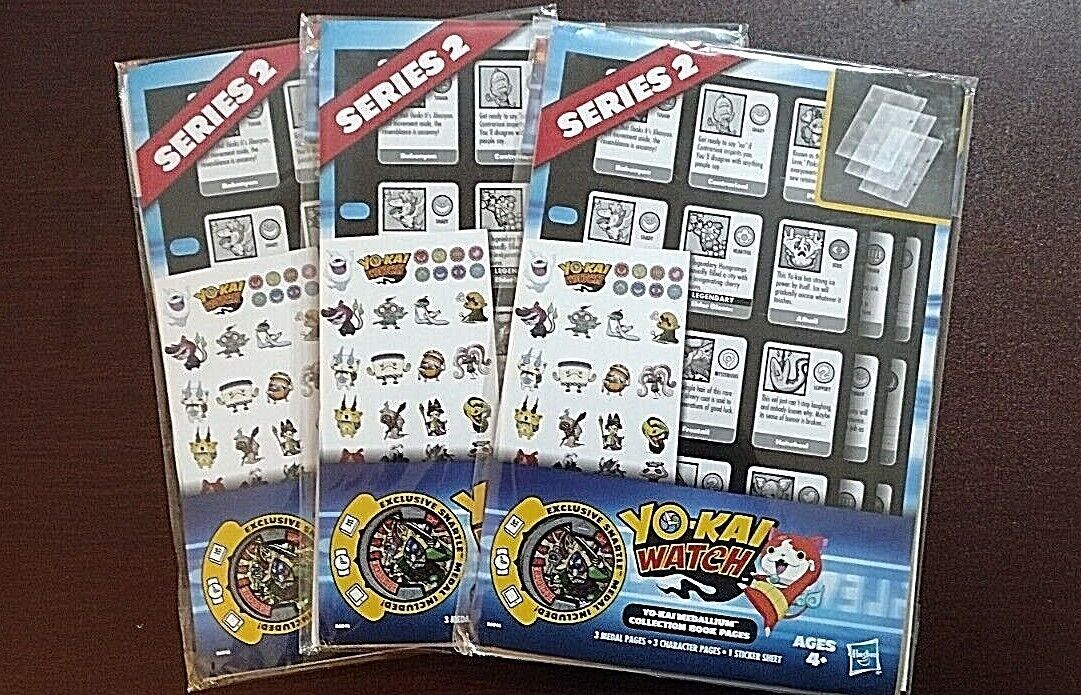(1) Hasbro Yo-Kai Watch Series 2 Medallium Collection Book Pages with Sn... - $5.93