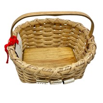 Handmade Basket Live Laugh Love Metal Accents Wood Base and Handle Small Cute - £31.29 GBP