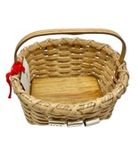 Handmade Basket Live Laugh Love Metal Accents Wood Base and Handle Small... - £31.19 GBP
