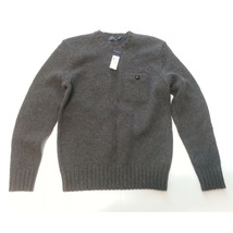 POLO Ralph Lauren Men Size M Wool Sweater Crew Neck Padded Elbows $245 - $123.68