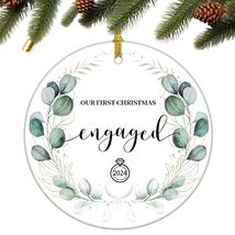 Aestas 3.5" Ceramic Engagement Ornament 2024 Unique Gifts for Couples - $61.38 MXN Aestas 3.5" Ceramic Engagement Ornament 2024 Unique Gifts for Couples - $61.38 MXN