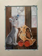 2020 Disney Parks Deluxe Art Print &quot;Together At Last&quot; Lady &amp; Tramp New - £102.55 GBP