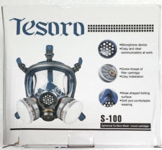 Tesoro S-100 Full Face Organic Vapor Respirator - Protective Eye &amp; Nose ... - £67.10 GBP