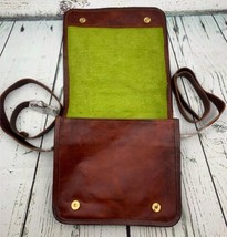 11ins Leather messenger bag shoulder bag cross body vintage messenger bag - £41.47 GBP