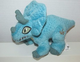 Universal Studios Jurassic World movie blue plush Triceratops dinosaur Hasbro - $9.89