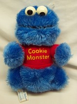 Vintage Hasbro Softies Sesame Street Cookie Monster 10&quot; Plush Stuffed Animal Toy - £15.82 GBP