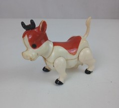 Vintage Fisher Price Little People Poseable Farm Cow Made In Hong Kong - $4.94
