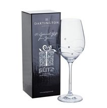 Personalised Dartington Glitz Wine Glass with Crystals - Add Your Own Message - £26.50 GBP