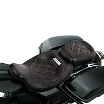 Motorcycle Low-Profile Driver Passenger Seat For Harley Touring Road Glide Speci - £295.67 GBP